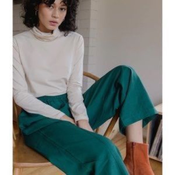 Tradlands Paloma Linen Pants in Emerald - Picture 2 of 12